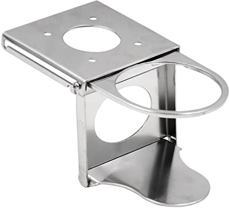 QccHieUs Portavasos Plegable de Acero Inoxidable, Plegable Y Ajustable para