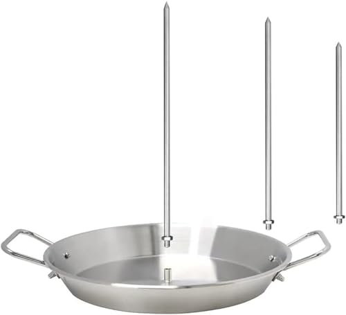 Generisch Vertikaler Spieß aus Edelstahl für Barbecue-Grill, vertikaler Grillspieß Grillspieß Spieß Grill vertikaler Spieß Stand-Up-Barbecue-Grill Stahlspieße mit 3 abnehmbaren (8,10,12 Zoll)