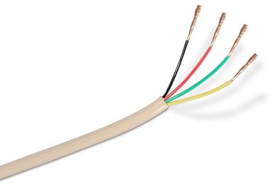VoltShine Cavo RJ11 4C 100m Beige, ideale per connessione telefonica e trasmissione dati in impianti di telefonia e servizi Internet.