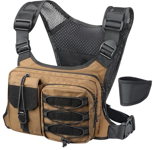 RXW Chest Bag for Men Women, Hiking Chest Pack Sport Chest Rigs Tactical Chest Pack Days Hikes Running Vest Carry