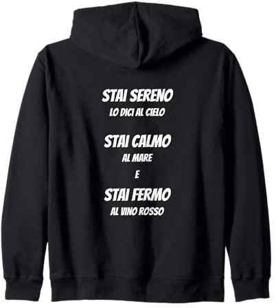 Divertente stai Sereno stai calmo stai Fermo in Bianco Felpa con Cappuccio