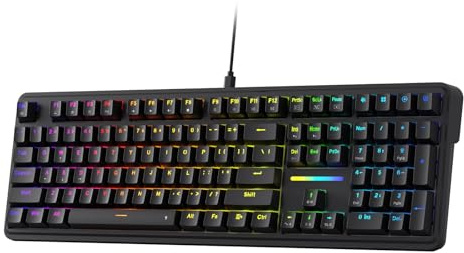 Redragon K745 Teclado Gaming RGB Gasket Cableado 108+4 Teclas Acceso Rápido