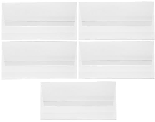 VANZACK Set da 5 Targhette per Scrivania in Acrilico Trasparente 120X60Mm Porta Numeri da Tavolo Multifunzione per Eventi e Matrimoni Cartelli Vuoti per Posti a Sedere Sicuri e