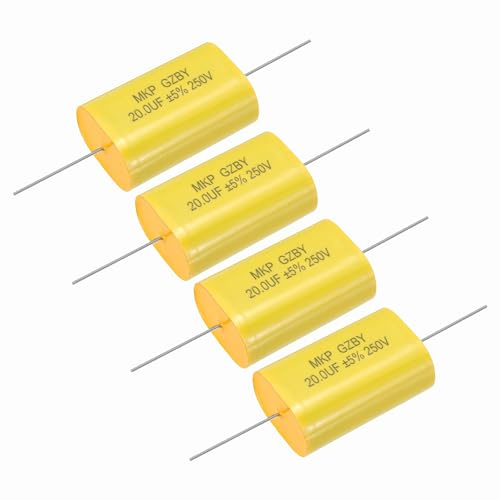 QUARKZMAN 4 Stück 20uF Frequenzweiche Kondensator Polypropylen MKP Film | 250V, Audio Lautsprecher Crossover Ungepolt, Kondensator