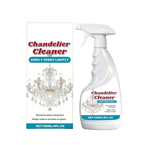 Chandelier Cleaner Spray – No Wipe Formula, Chandelier & Brass Cleaner for Glass, Crystal & Silk Plants, Streak-Free Formula, for Home Cleaning