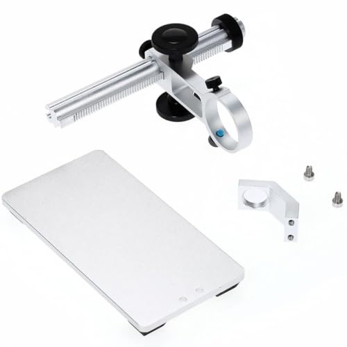 SAFIGLE Support Microscope Numérique en Alliage D'aluminium Réglable en Hauteur, Base Élévatrice Légère Compatible USB/AV, Socle Stable pour Inspection Bijoux, Électronique et Réparation,