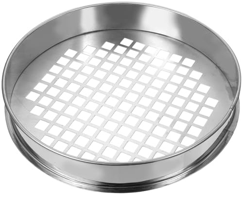 DINHEAROM Setaccio in Acciaio Inossidabile Argento Maglie Rotonde per Classificazione Dimensionale e Uso Domestico, per Frutti di Bodhi e Perle
