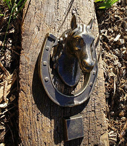 Antikas - Türklopfer, Pferd, Klopfer, Pferdekopf, hochwertige Dekoration Haustür MESSING