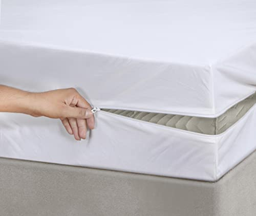 King Waterproof Bed Bug Mattress Protector Zipper Anti Allergy Hypoallergenic Encasement Cover Bacteria Dust Mites Protector