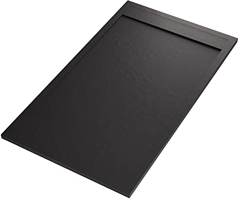 OLIMPO DOCCE - Piatto doccia in marmo resina NERO pietra cemento PRESTIGE - 90x160