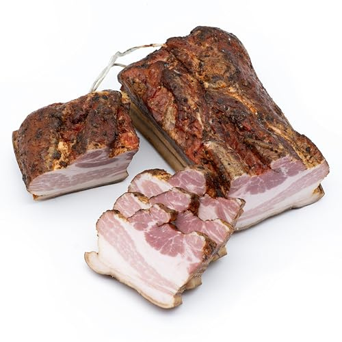 Food-United Brotzeitrankerl schwarzgeräuchert 1300g aus mageren Schweinebäuchen nach traditionellem Rezept mit natürlichen Kräutern verfeinert Top-Qualität