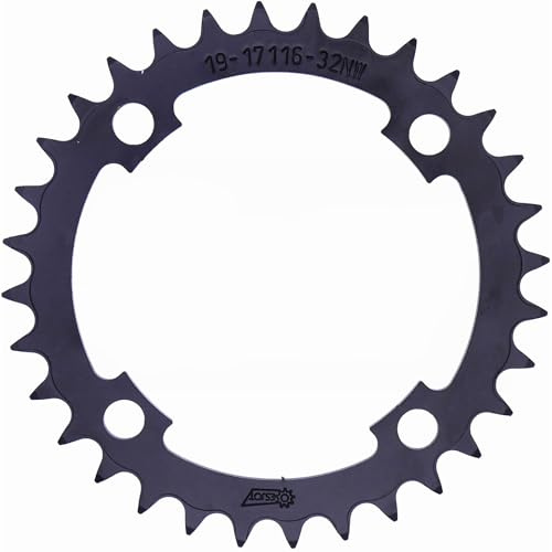 Esjot Kettenblatt für Bosch Gen 1, Gen 3 + Gen 4 32 Zähne | schwarz | Lochkreis: 104 mm | Ausführung