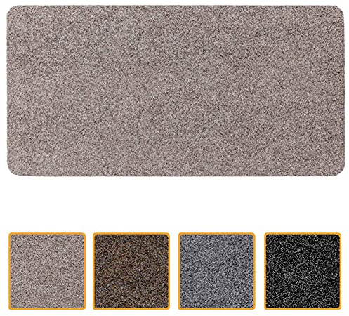 ANRO Fußmatte Schmutzfangmatte Türmatte rutschfest Fußabstreifer abwaschbar robust für Eingang, Haustür, Flur innen & außen Poet Küche, 80 x 40 cm (Rechteckig)