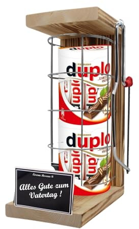 Geschenk zum Vatertag duplo Riegel Geschenk Set - Eiserne Reserve Gitterkäfig mit Säge - Vatertagsgeschenk witzig lustig Geschenke für Papa -s- Alles Gute zum Vatertag