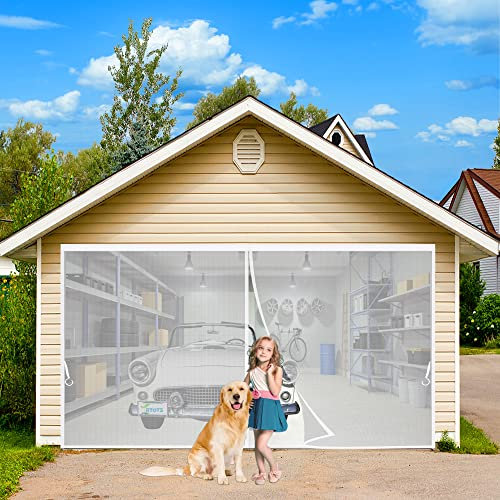 Moustiquaire Porte Magnétique Moustiquaire sur Mesure de Porte, 85 x 235 cm Rideau de Porte Antimoustique, Laisse Passer l'Air Frais et Bloque la Fumée, Kit d'installation Complet pour Portes Blanc