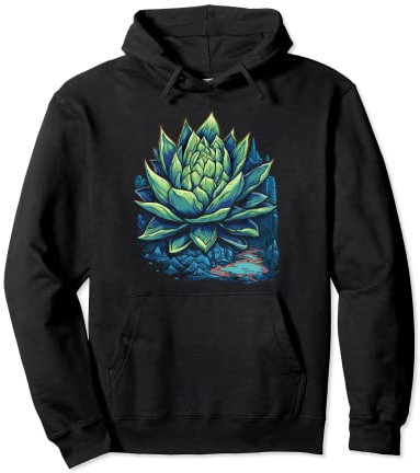 Agave Titanota Royal Agave Kreide Agave Sukkulenten Pflanzen Pullover Hoodie