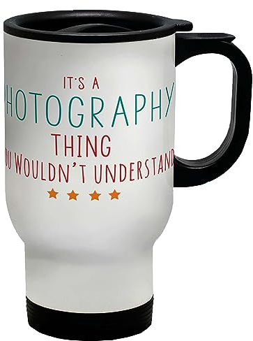 Shopagift Photography Thing Travel Mug Photography Camera Lens Gift Stainless Steel 14oz Cup