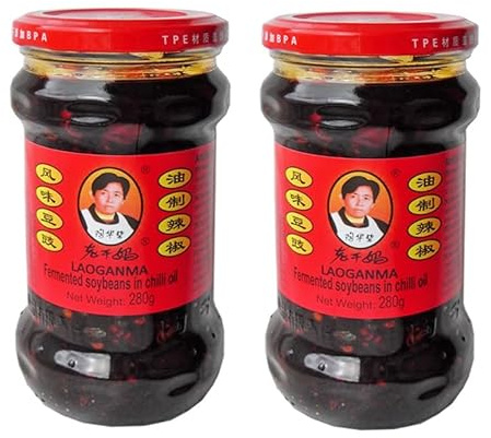 Fermented Soybeans in Chilli Oil 280g (Pack of 2)