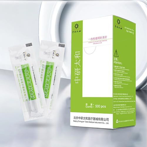 ZHONGYAN TAIHE 500 Pezzi Agopuntura Con Tubo (10 Pezzi Con 1 Tubo) Massaggio TUTTE Le Dimensioni Massaggio Di Bellezza Tagliente 1 Scatola Agopuntura Strumenti Per Massaggi Sani (0.22 * 13mm)