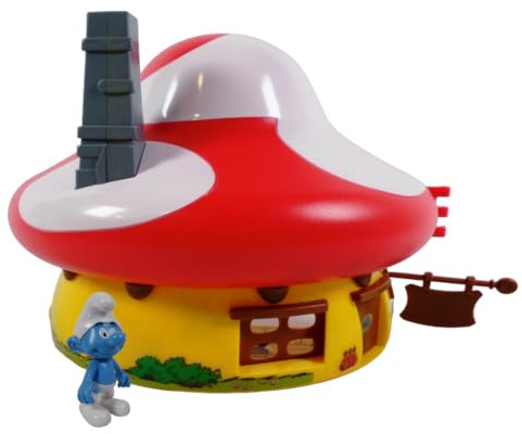 OPO 10 Das Haus der Schlümpfe mit beweglicher PVC-Figur + Aufklebern – CS41