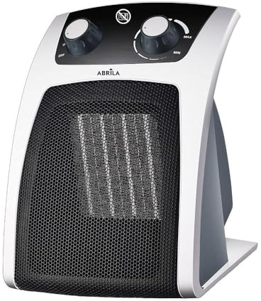 Termoventilador Ceramico 2000w Blanco/negro Ventilador/calor 2potencias 3funciones Termost.reg. Antivuelco 23x19x17 Cm