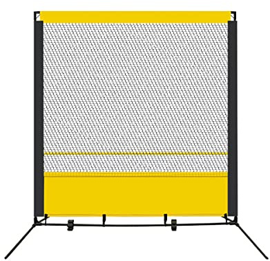 Tragbarer Tennis-Rebounder, Übungswand für Innen- und Außenbereich, Trainingsgerät, Rebound-Netz für Grundschläge und Volley-Tennis (Größe: 1,8 x 3,5 m)