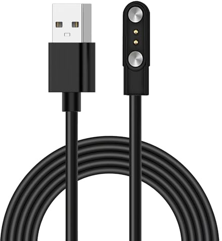 Chargeur Montre Connectée, Câble USB 2 Broches 2.84 mm de Charge Magnétique, Espacement des Contacts du Chargeur 2.8 mm, Universel Câble de Recharge pour Montre pour Smart watch Intelligente