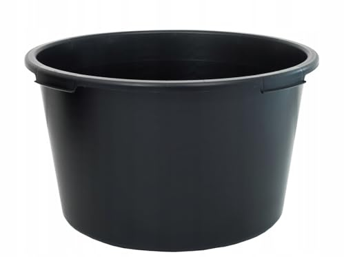 PEEWIT Kaster Baukaster Kunststoff Kräftig Rund Schwarz Blumentopf Baueimer Rund Groß 65L