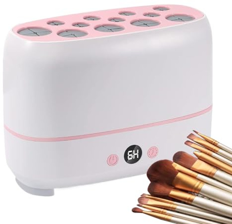 Séchoir à pinceaux de maquillage - Outil de séchage pour pinceaux et éponges - Cuit lentement à température constante - Charge USB pour femme