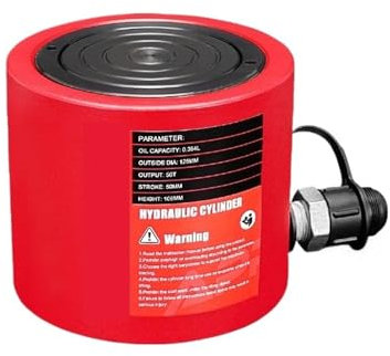 OUTFYT Cilindro Idraulico Basso RSC-5050 Cric Idraulico con tonnellaggio di 50T, Corsa di Lavoro di 50mm,Grande capacità di Sollevamento