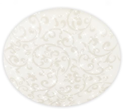 BRILONER - LED Deckenlampe mit Sternenhimmel, neutralweißes Licht, florales Muster, LED Lampe, Deckenleuchte, Wohnzimmerlampe, Küchenlampe, Deckenbeleuchtung, Flurlampe, 38x7 cm, Weiß