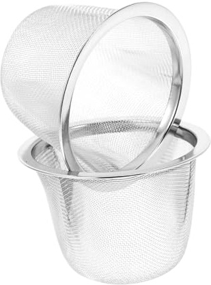 INOOMP Colador De Té Para Tetera De Acero Inoxidable 6.5 Cm Malla Fina Reutilizable Infusor Para Hojas Sueltas Uso Teteras y Hervidores Pack De 2