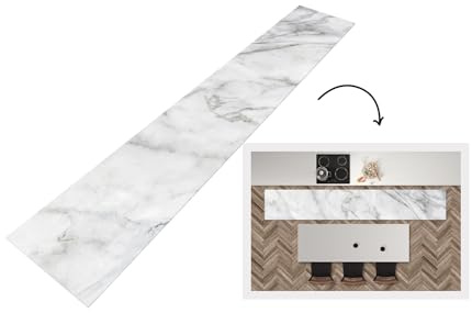 KitchenYeah© Läufer Küche Küchenläufer Küchenmatte Waschbar rutschfest | 360x60 cm - Kitchen Runner Antirutschmatten Matt Floor Waterproof Küchen Marmor - Stein - Muster
