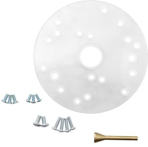 Clear Acrylic Template Guide Adapter Router Plate Brass Alignment Pin for Accurate Bit Positioning Operate High Transparency Acrylic Base