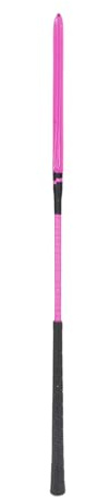 Tyenaza Reitpeitsche für Pferde, Pferdepeitsche, Lackleder-Reitgerte mit rutschfestem Silikongriff für Pferdesportrennen (Rosa)