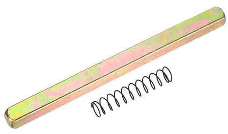 sourcing map Axe de bouton de porte, 110 mm, barre d'axe de poignée de porte de rechange avec ressort, bouton droit vintage, pièces de rechange pour serrures mécaniques, ton doré