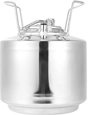 Baxnore Kit de elaboración casera de barril de cerveza profesional de acero inoxidable de 6 litros Dispensador de almacenamiento de fermentador de cerveza artesanal con metal 304 d