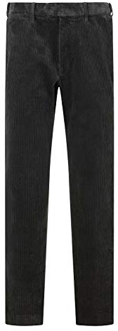 FashionLabels4Less Ex High Street Brand 7114 Mens Pure Cotton Corduroy/Cords Trouser Storm Wear - Colour: Grey, Size: 38 Length: 29