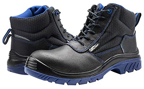 Bellota 72307S3 - Botas de Seguridad de Hombre y Mujer de Piel Hidrofugada, Acolchada y Horma Extra Ancha