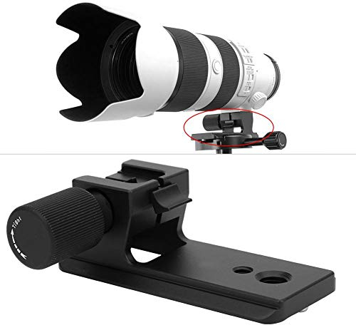 Topiky Objektivstativfuß, Ersatzobjektivkragen Adapterringhalter Kompatibel mit AS Standard-Schnellwechselplatte für FE 70-200mm F2.8GM OSS/FE 100-400mm F4.5-5.6GM OSS