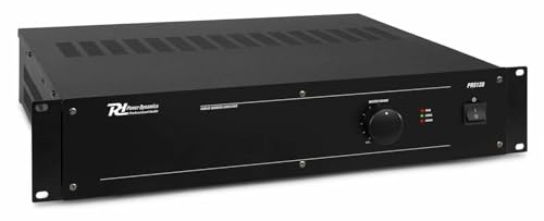 Power Dynamics PRS120 Amplificador booster 100V 120W | Amplía instalaciones existentes, control de volumen independiente, protección electrónica, montaje rack 19.