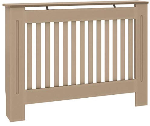 Festnight Cubierta para Radiador cubreradiadores Modernos Mueble para Radiador MDF Natural 112x19x81 cm