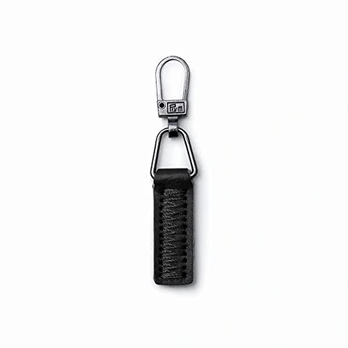 Prym 482379 Fashion-Zipper Lederimitat schwarz, Metallic