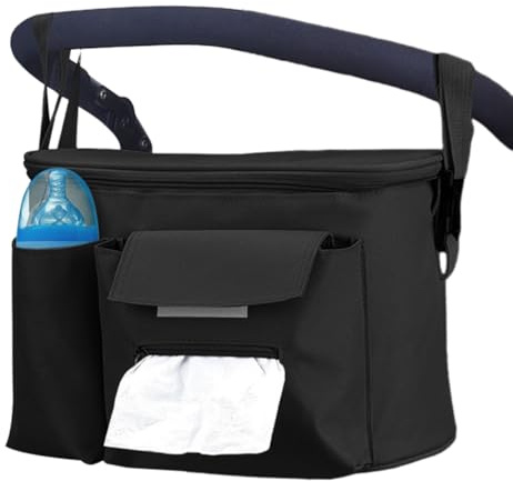 Baby-Buggy-Organisator Kinderwagen-Organisator Großes Fassungsvermögen Kinderwagentasche Mama-Buggy-Tasche Kinderwagen-Organisator Tasche Kinderwagen Becherhalter Wasserdicht Universal Handtasche
