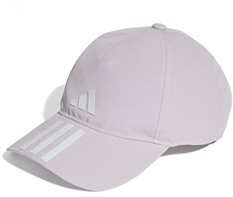adidas Unisex adulto 3-Stripes AEROREADY Running Training Baseball Cap, silver dawn/white/white, M