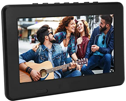 Tragbarer 7-Zoll-Digitalfernseher, 1080P-LED-Breitbild-Display, Auto-Kopfstützen-Videoplayer, Unterstützt AV-Eingang, USB, SD-Karte, für Küche, Outdoor, Auto, Wohnwagen, Camping