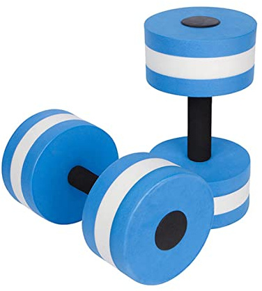Water Aerobics 2 haltères courts en mousse pour exercices aquatiques Aquafitness Aquajogging - Haltères fitness aquatiques - Pour adultes hommes et femmes - Sports nautiques