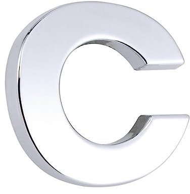 ibasenice Diy Metall Auto Alphabet Aufkleber Silber c Auto Styling Emblem Abziehbild Umweltfreundlich Einfach Anzubringen Ohne Rückstände