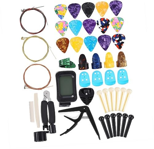 TOYANDONA Capo Pick String Guitar Tool Kit Guitar Accessories Kit Clip Tuner String Winder for Electric Full Maintenance