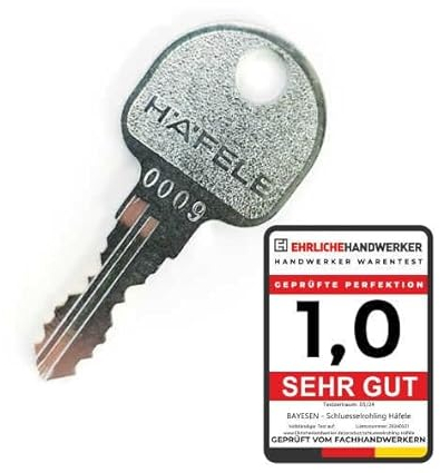 Ersatzschlüssel für Häfele nach Code 0001 bis 3936 - Möbel- und Spindschlösser - Nachschlüssel, Zusatzschlüssel - Schließung 2373